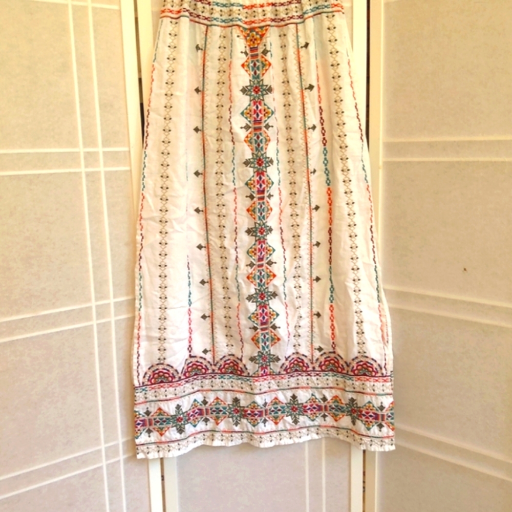 Johnny Was JW Los Angeles white embroidered Verena skirt - Picture 4 of 11